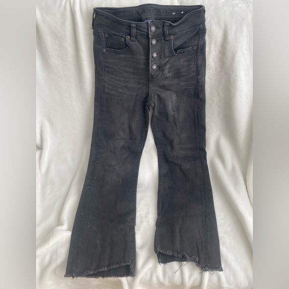 Vintage black hi-rise crop flare - Picture 2 of 5